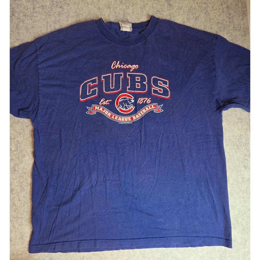 Vintage Chicago Cubs MLB T-Shirt Blue 2006 Y2K Gameday Retro Mens 2XL VF Shirt